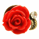 C11030882 Red rose chunky ring malaysia korean accessories shop